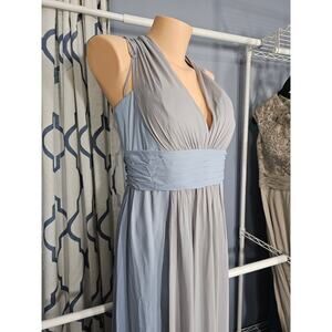 Cornflower Poly Chiffon Bridesmaid Dress B2 Jasmine Size 6